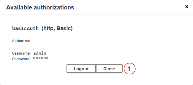 Stream Manager 2.0 authenticate to OpenAPI/Swagger UI authorized and close