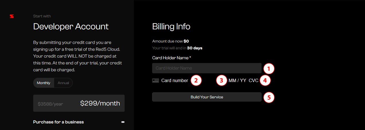 Enter your billing information
