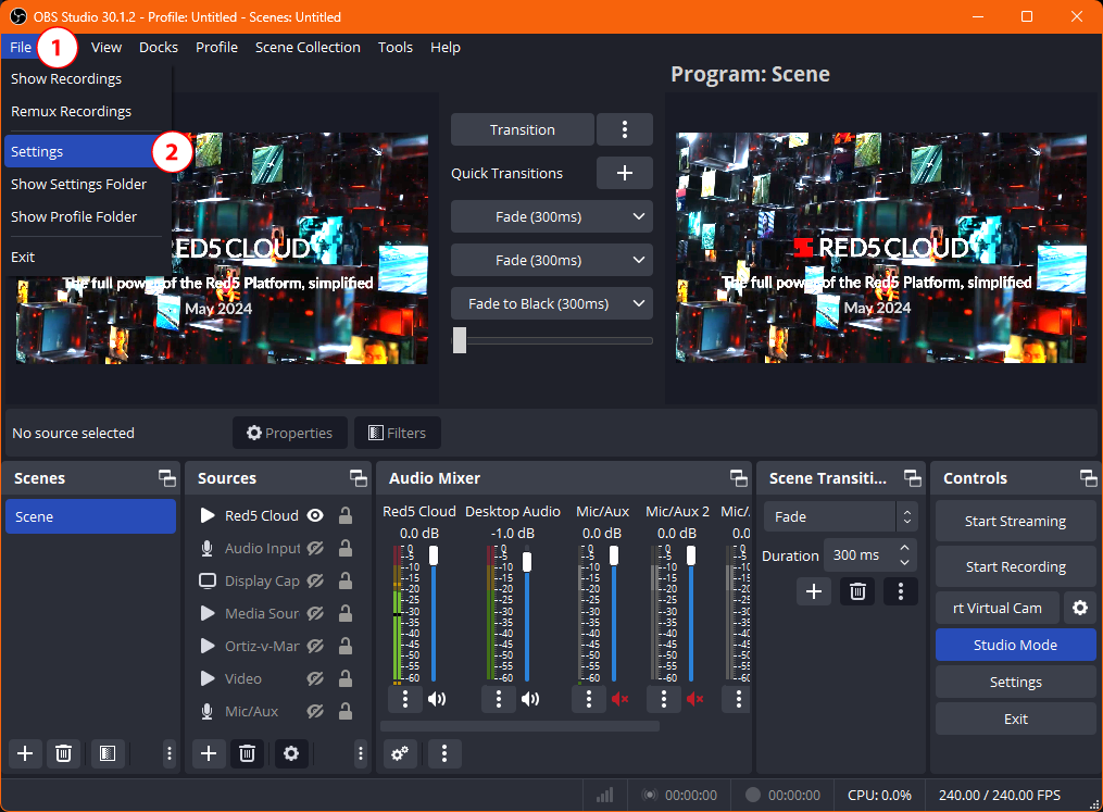 OBS Studio Settings