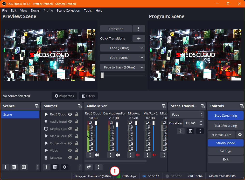 OBS Studio Stream Status